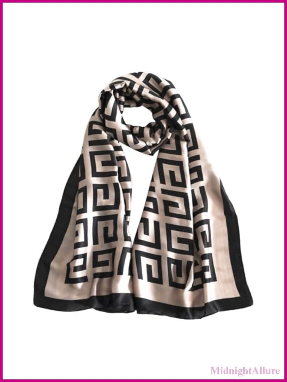 Large Silk Scarf Shawl Wrap for Women Wedding Party Sun Protection 70x35